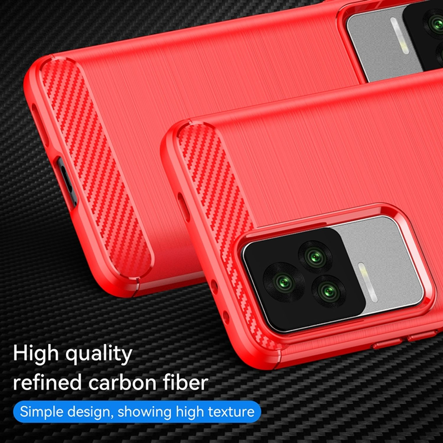 K40S, Redmi Xiaomi, KÖNIG Backcover, Case, DESIGN Rot