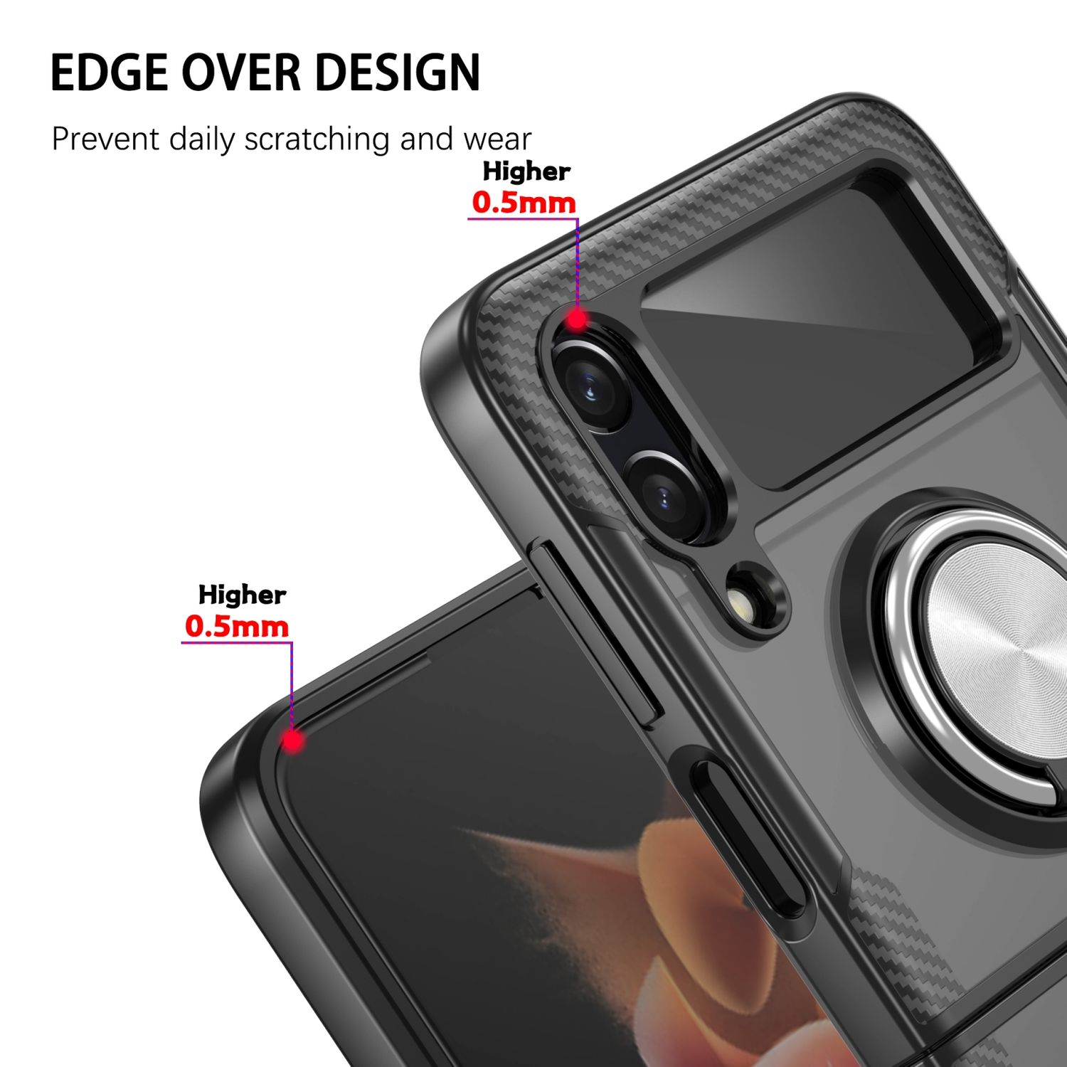 Backcover, Case, Galaxy Rot Z 5G, DESIGN KÖNIG Samsung, Flip4