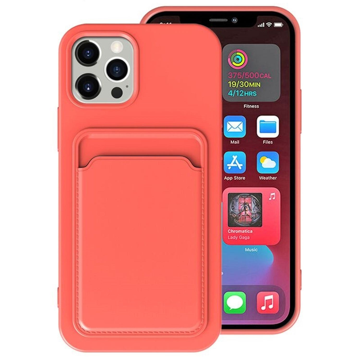 KÖNIG DESIGN Case, Rosa 12, Orange Backcover, Apple, iPhone