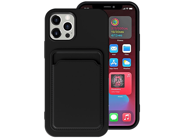 KÖNIG DESIGN Case, Backcover, Max, iPhone Pro Schwarz 12 Apple