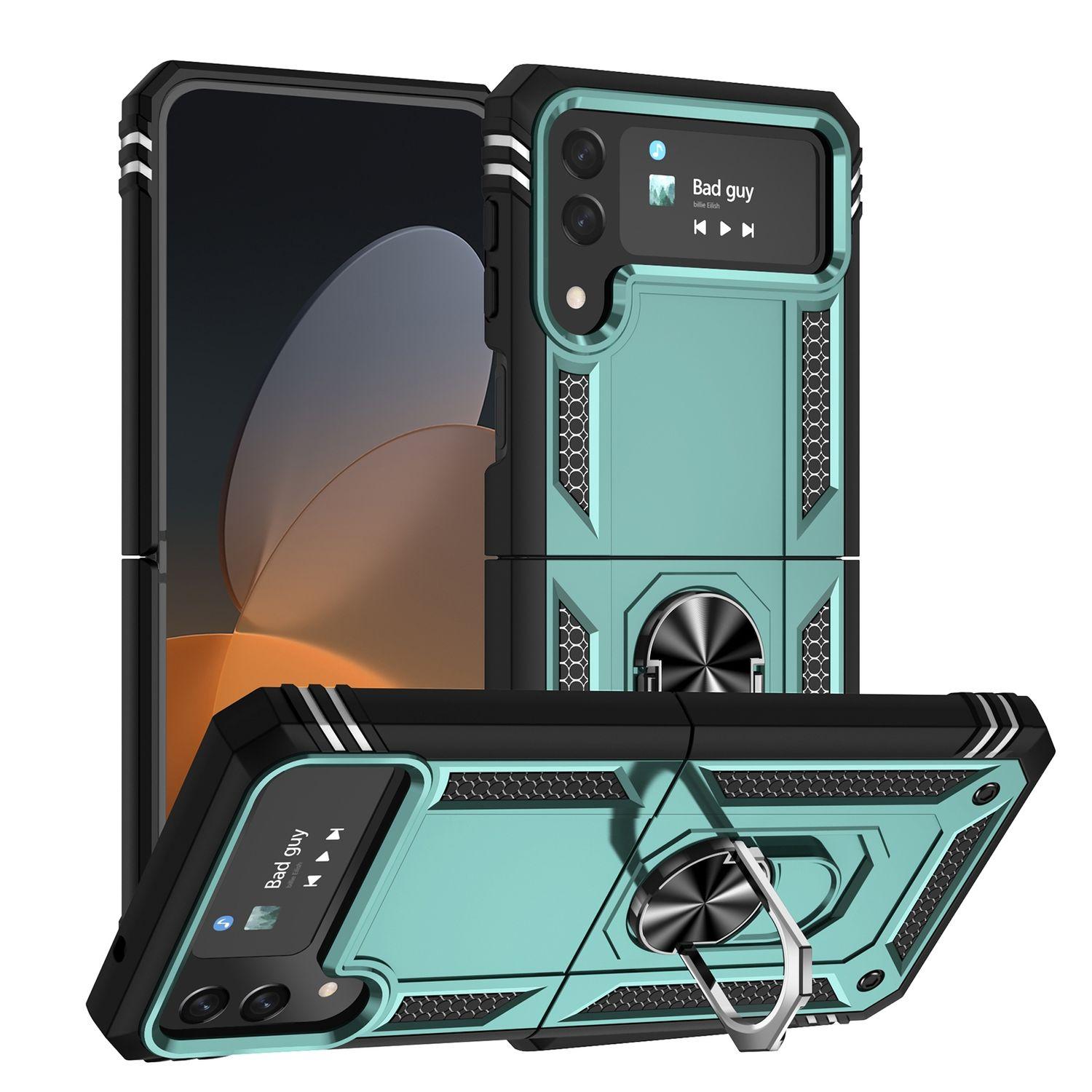 KÖNIG DESIGN Case, 5G, Samsung, Galaxy Flip4 Z Dunkelgrün Backcover