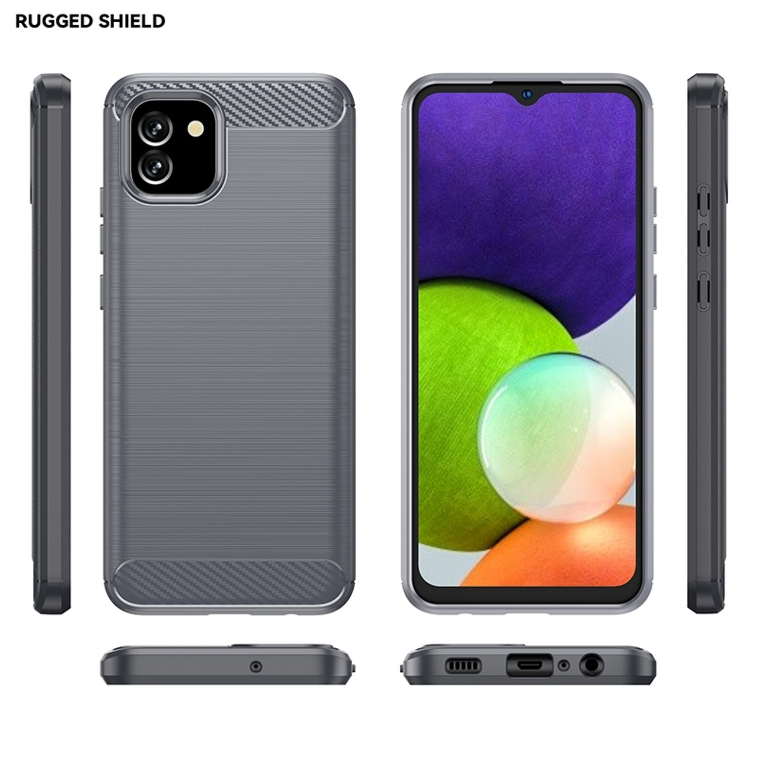 KÖNIG DESIGN Case, Backcover, Samsung, Grau Galaxy Version, EU A03