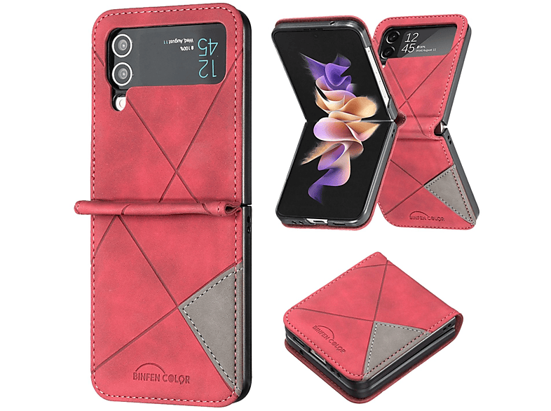 Z DESIGN Flip4 Backcover, Rot Samsung, 5G, Galaxy KÖNIG Case,