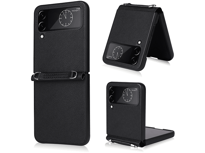 Flip4 KÖNIG Case, Samsung, Z 5G, DESIGN Schwarz Backcover, Galaxy