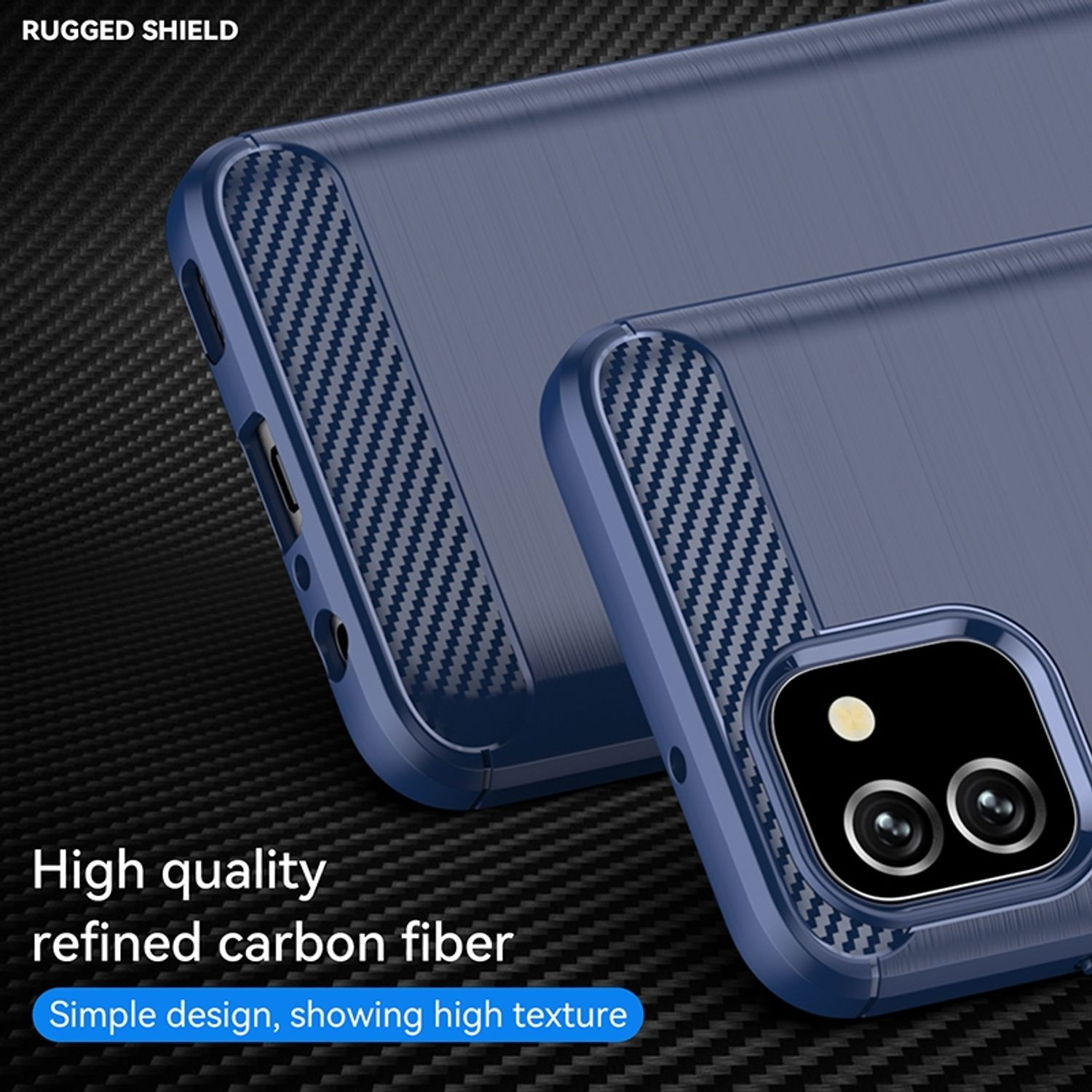 A03 KÖNIG DESIGN EU Version, Blau Backcover, Galaxy Case, Samsung,