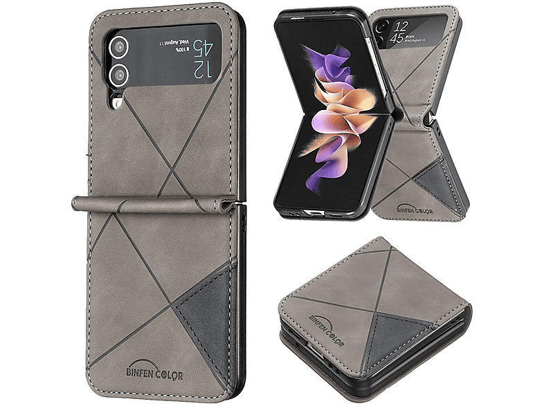 KÖNIG DESIGN Case, Backcover, Samsung, Grau Galaxy 5G, Flip4 Z