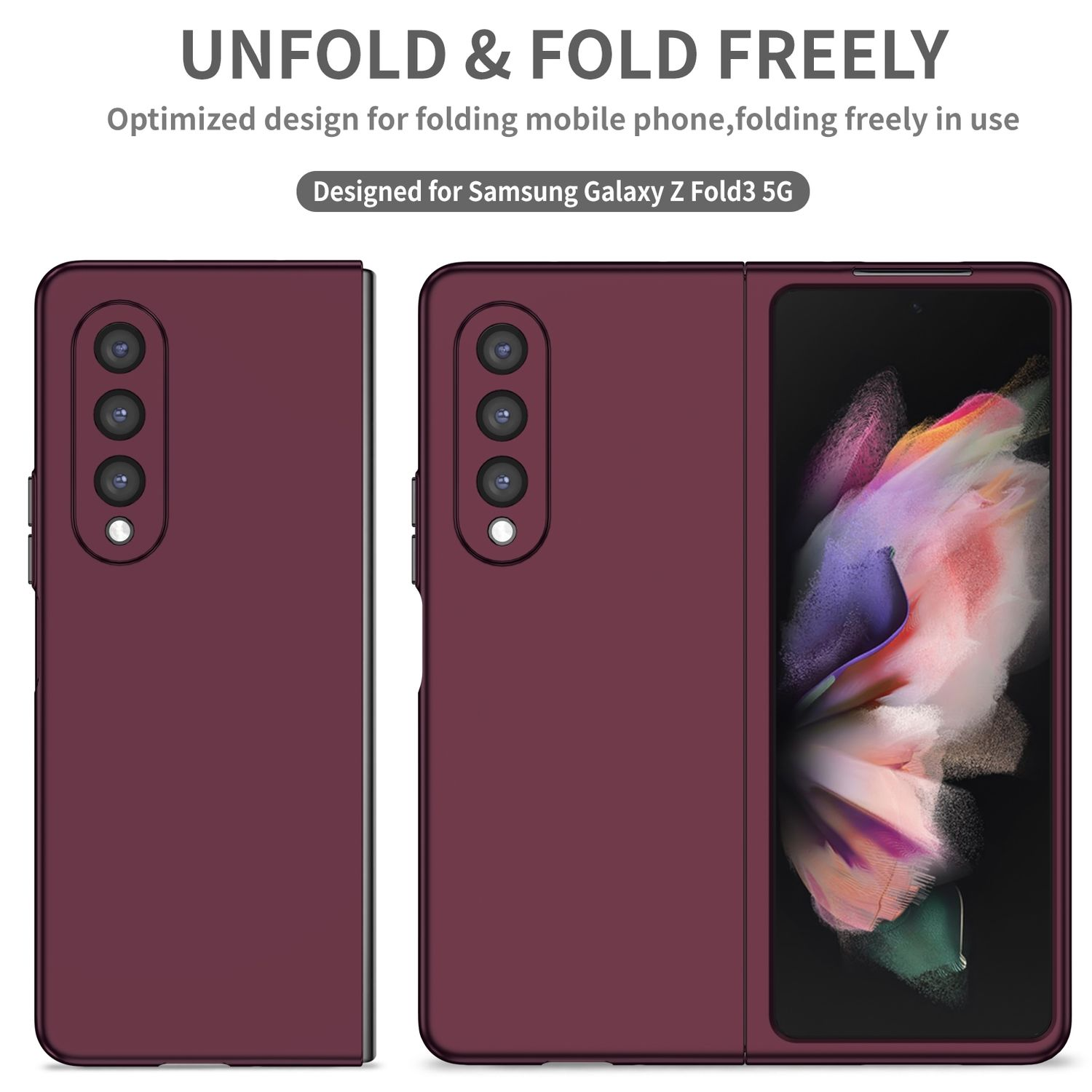 Fold4 5G, Z KÖNIG Backcover, Galaxy DESIGN Case, Weinrot Samsung,