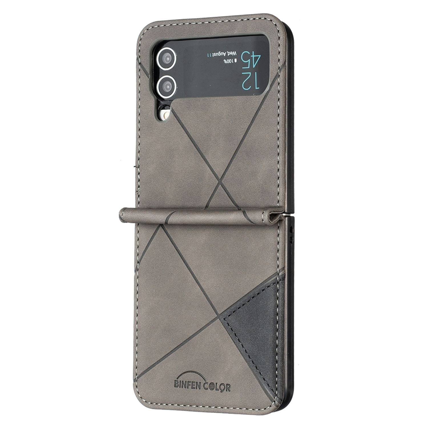 Backcover, DESIGN Galaxy Flip4 Case, Z Grau Samsung, KÖNIG 5G,