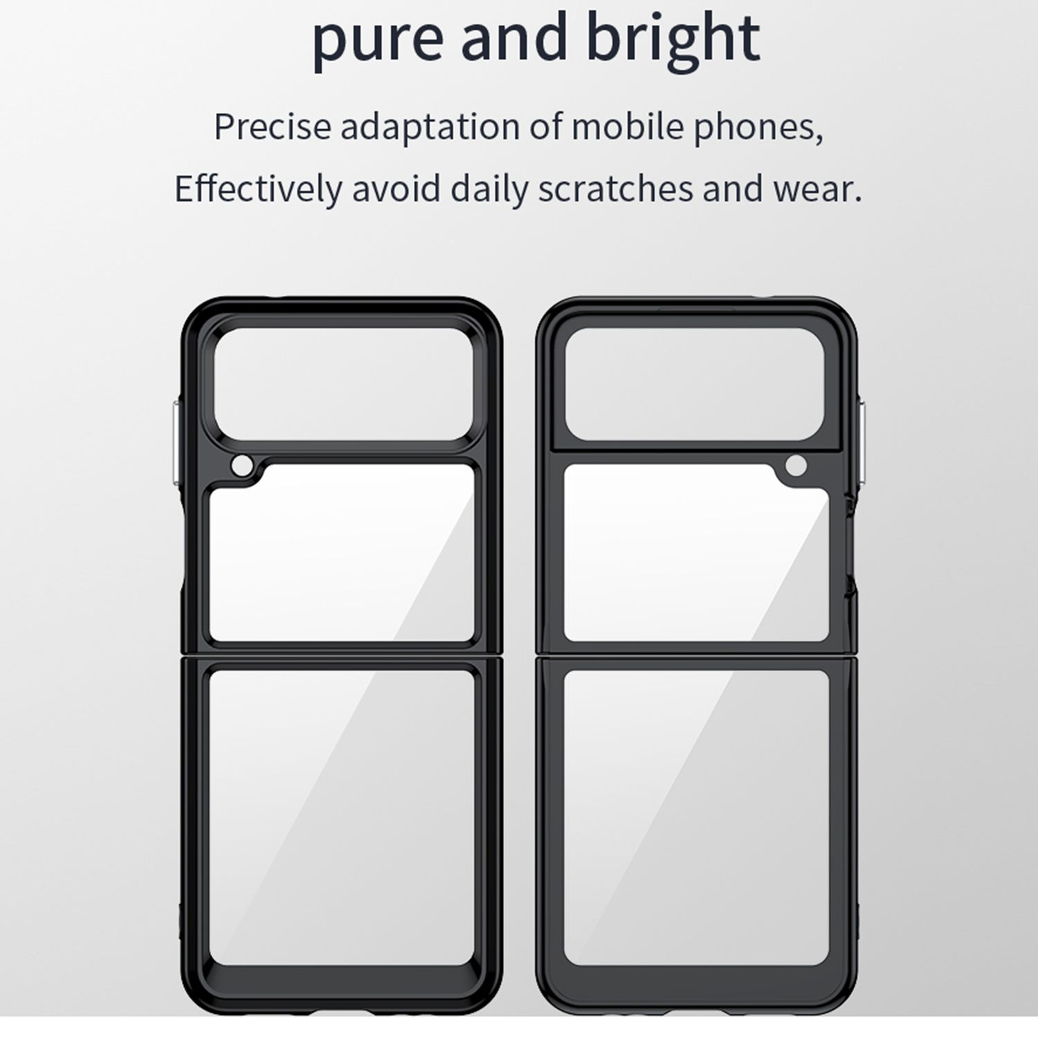 KÖNIG DESIGN Case, Galaxy Backcover, 5G, Samsung, Flip4 Transparent Z