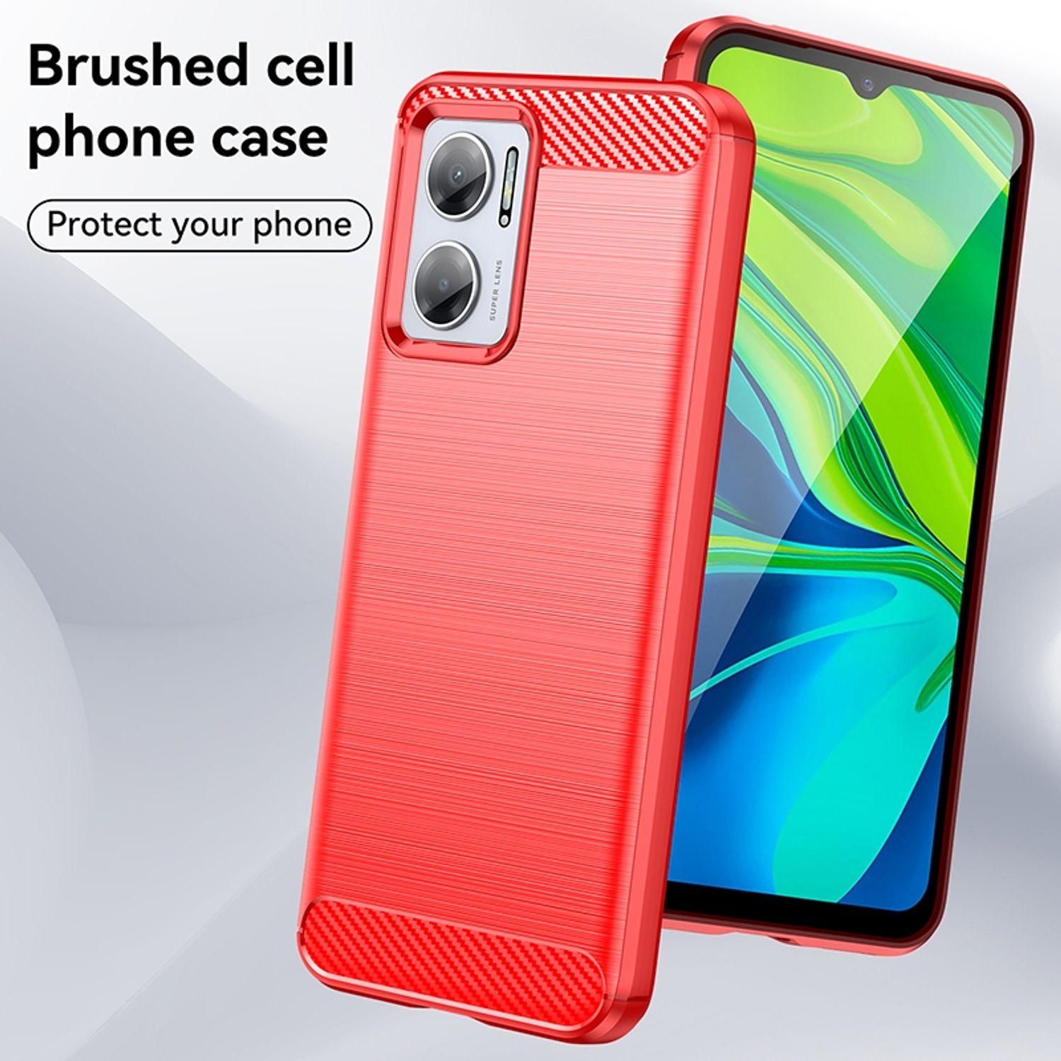 10 Redmi DESIGN Prime+ Rot 5G, KÖNIG Xiaomi, Case, Backcover,