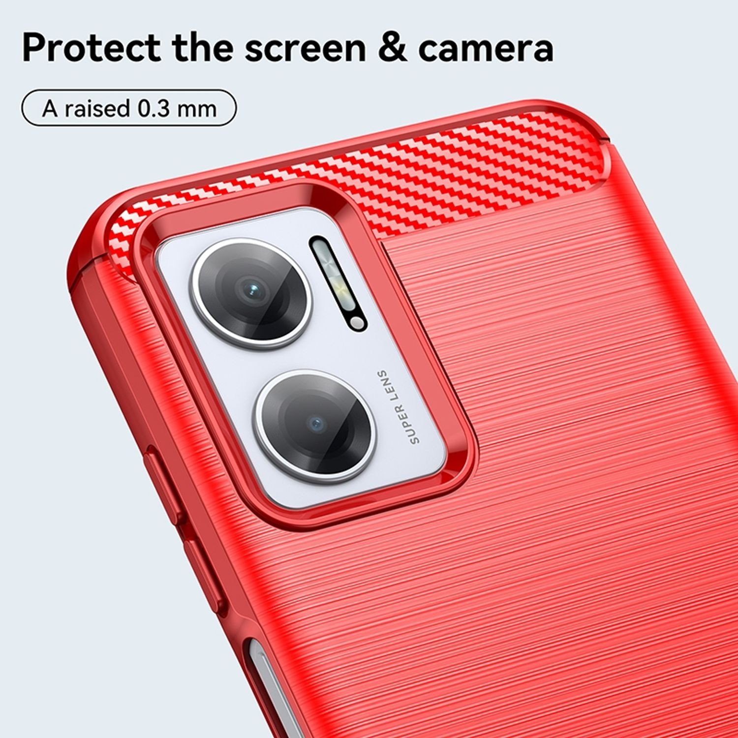 KÖNIG DESIGN Rot Xiaomi, Backcover, Case, 10 Prime+ 5G, Redmi