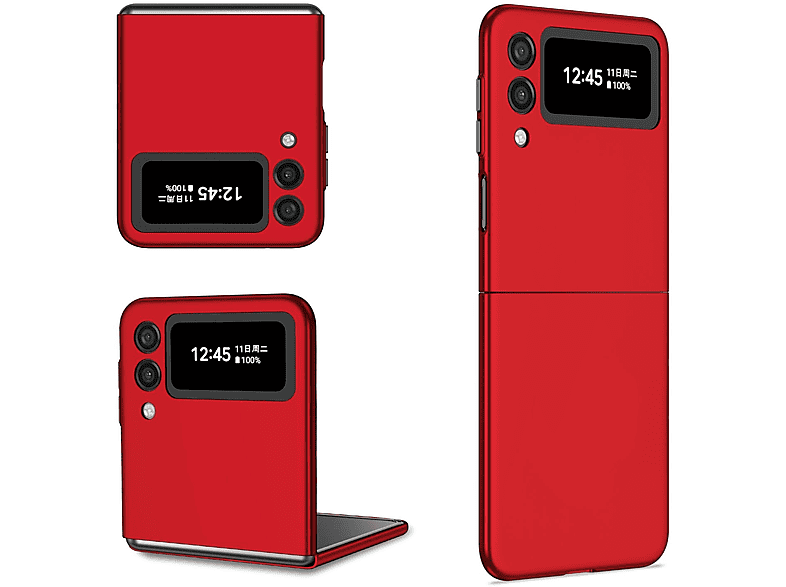 5G, Flip4 Backcover, Rot DESIGN Galaxy Z Case, KÖNIG Samsung,