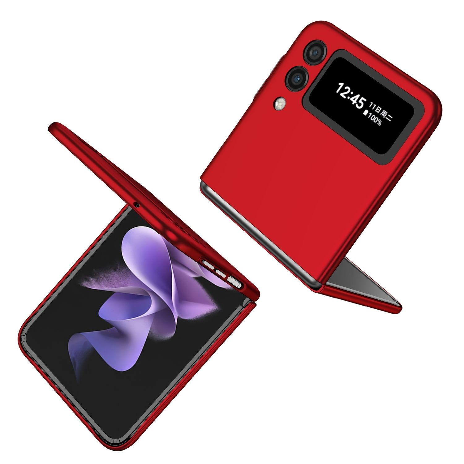 5G, Flip4 Backcover, Rot DESIGN Galaxy Z Case, KÖNIG Samsung,