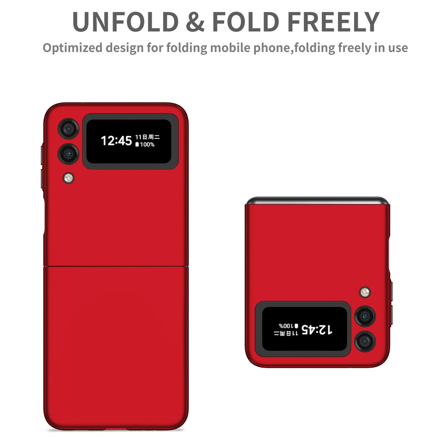 Flip4 Z 5G, KÖNIG DESIGN Galaxy Rot Samsung, Backcover, Case,