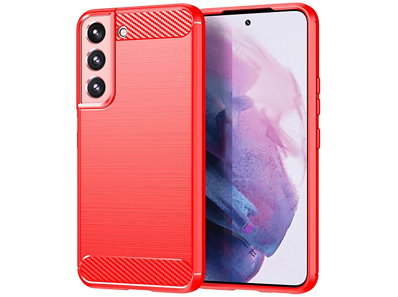 KÖNIG DESIGN Case, Backcover, S22 Galaxy Plus Samsung, 5G, Rot
