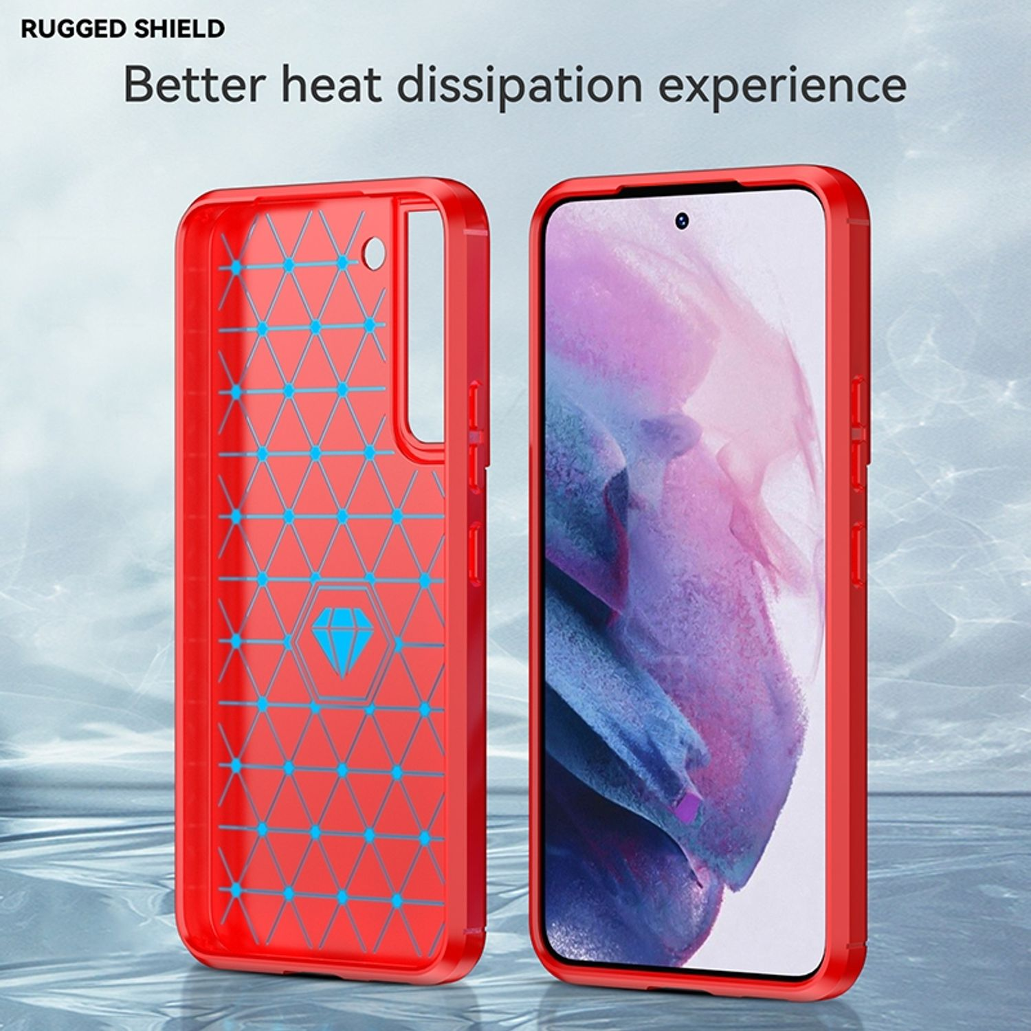 KÖNIG DESIGN Case, Backcover, S22 Galaxy Plus Samsung, 5G, Rot