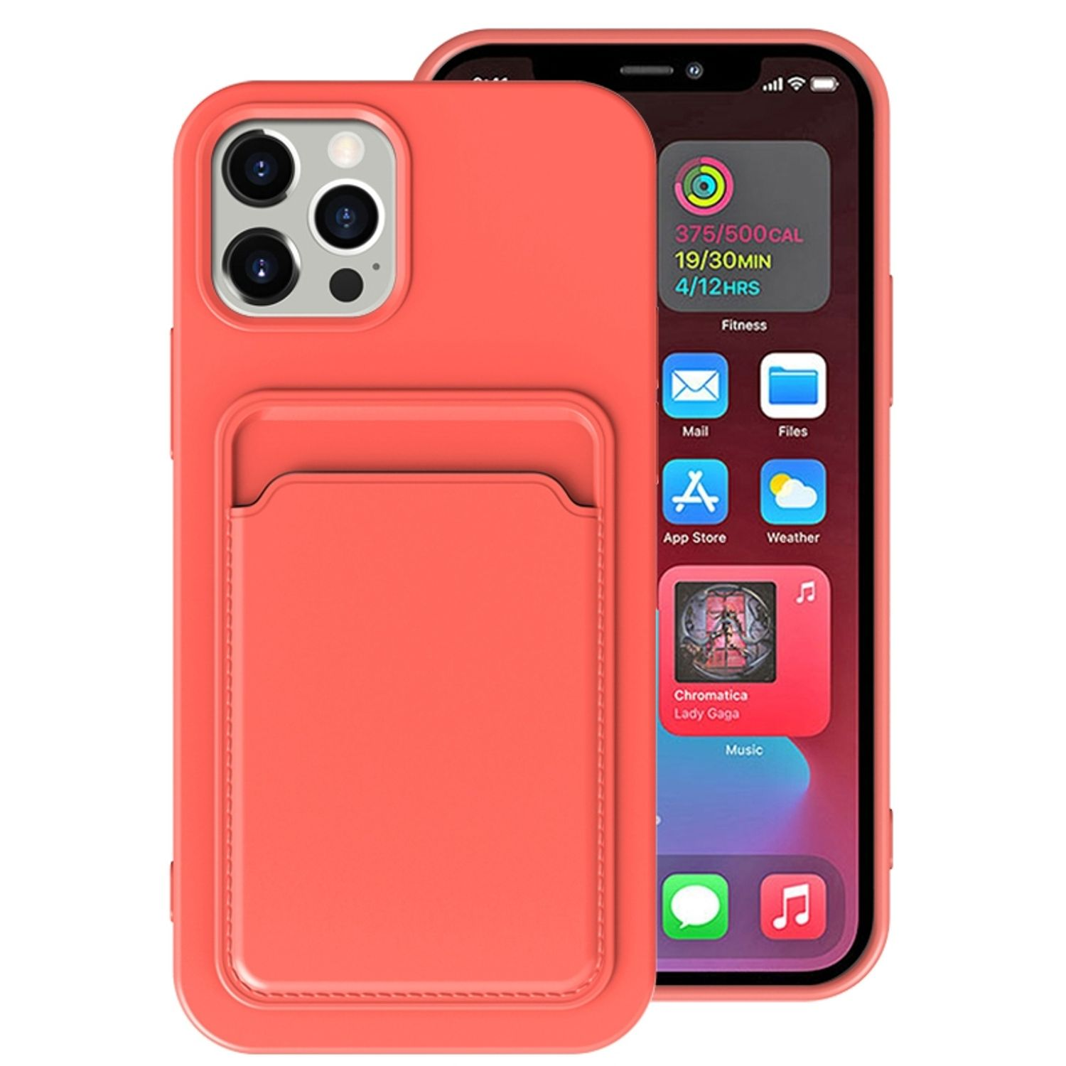 Rosa iPhone 13, KÖNIG DESIGN Apple, orange Backcover, Case,