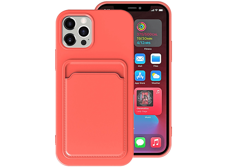 Rosa iPhone 13, KÖNIG DESIGN Apple, orange Backcover, Case,