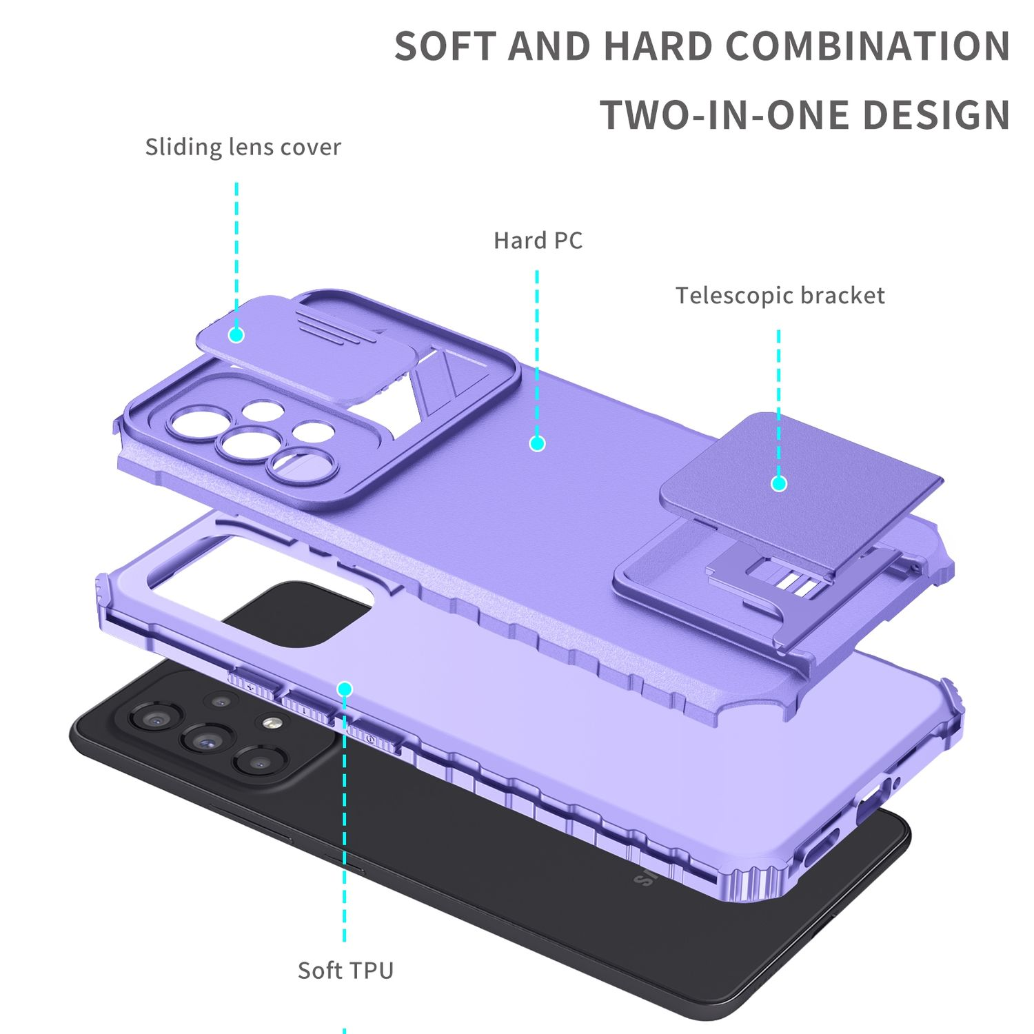 Backcover, Galaxy DESIGN Case, KÖNIG A53 Violett 5G, Samsung,