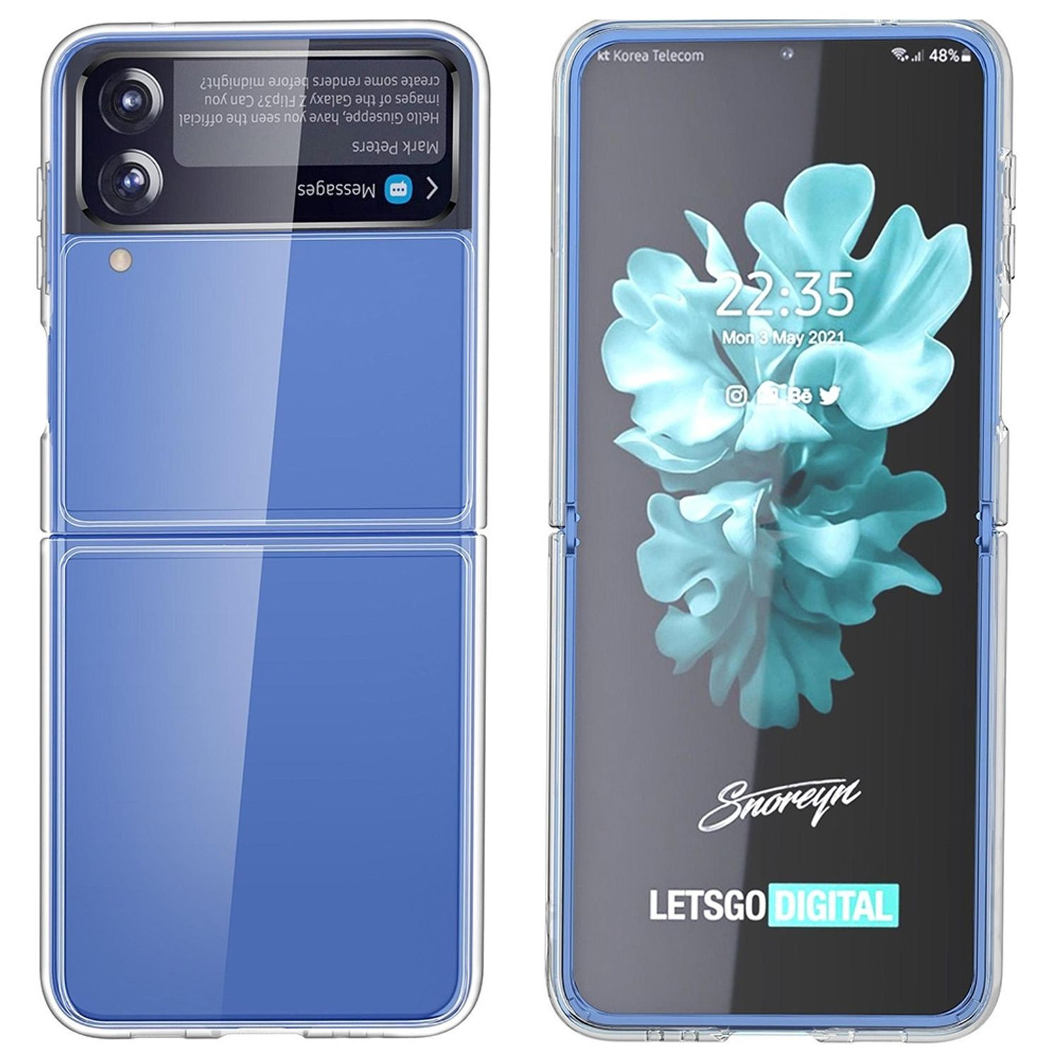 KÖNIG DESIGN Flip4 Z Transparent Case, Galaxy Backcover, Samsung, 5G
