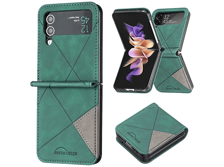 Case, KÖNIG Samsung, 5G, DESIGN Z Galaxy Flip4 Grün Backcover,