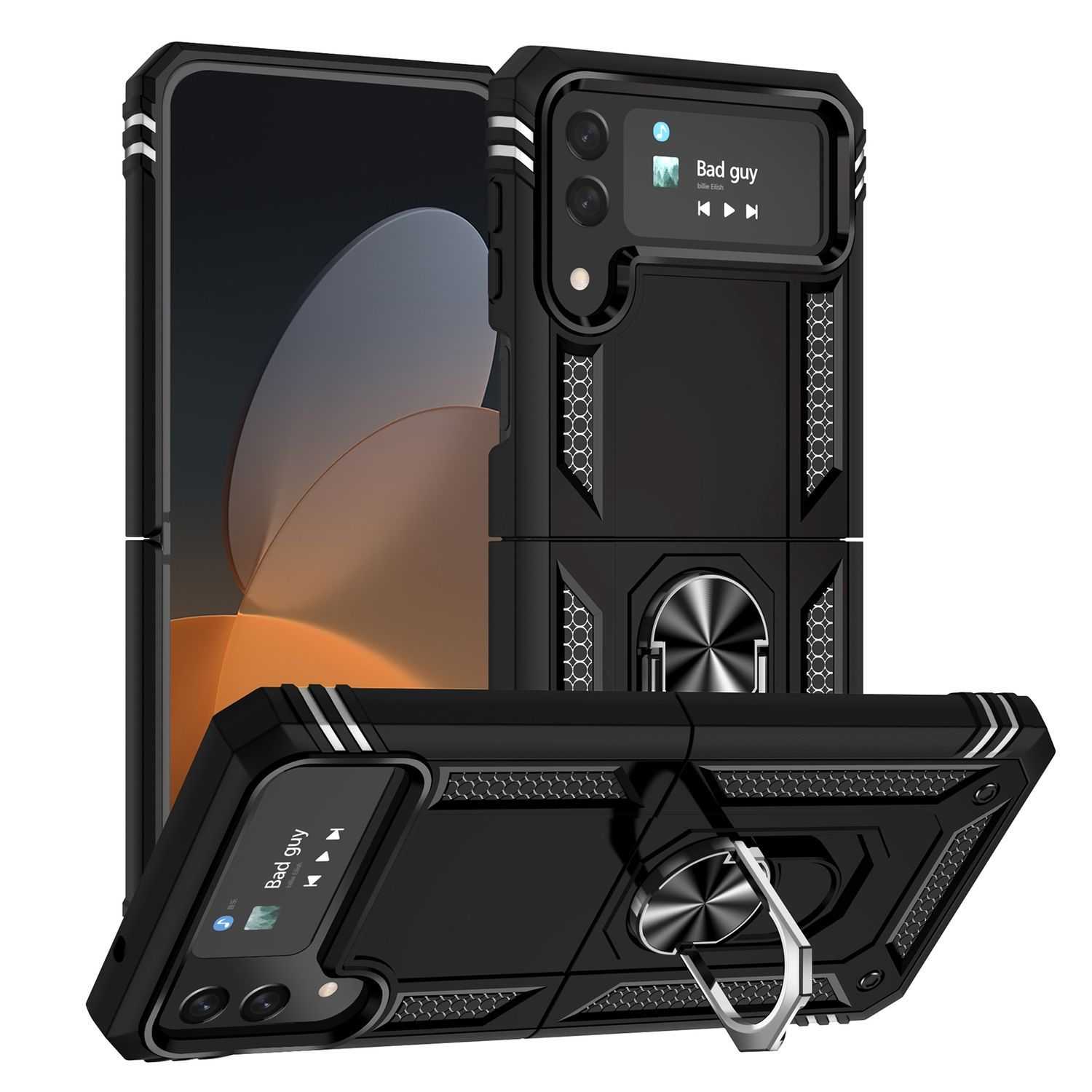 Galaxy Z Flip4 Schwarz 5G, KÖNIG Samsung, DESIGN Case, Backcover,