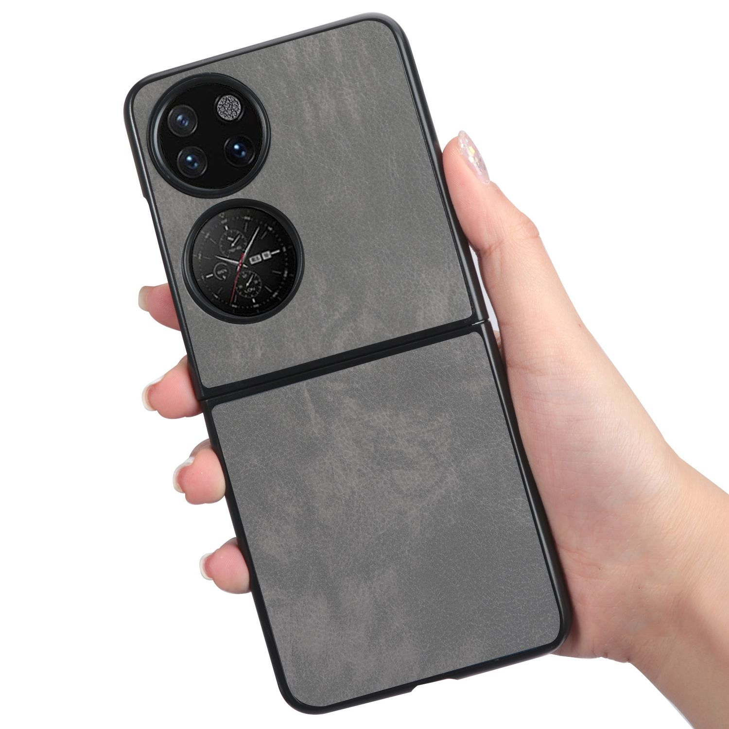 Grau Pocket, KÖNIG Case, P50 Backcover, Huawei, DESIGN