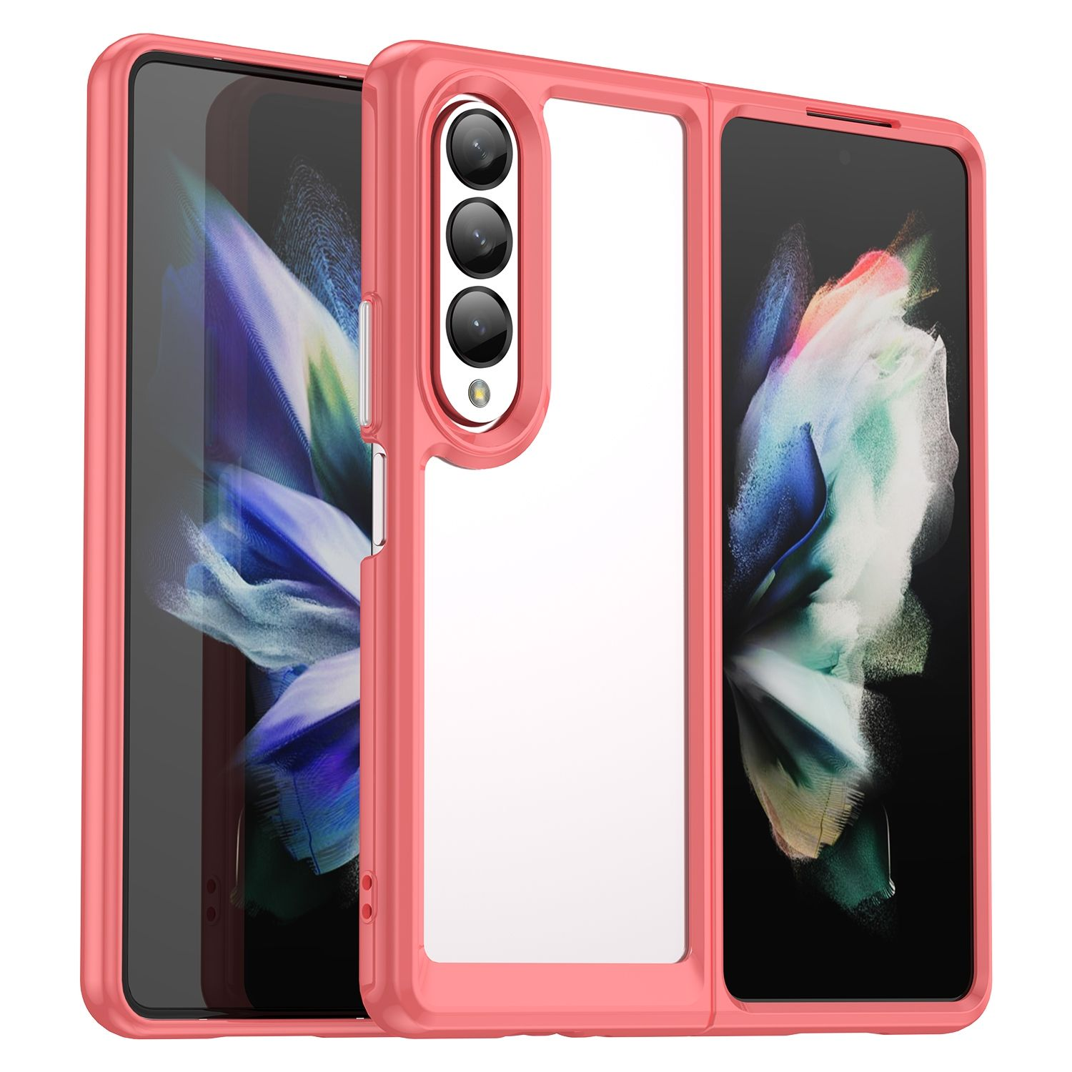 Galaxy DESIGN Case, 5G, KÖNIG Backcover, Fold4 Samsung, Z Rot