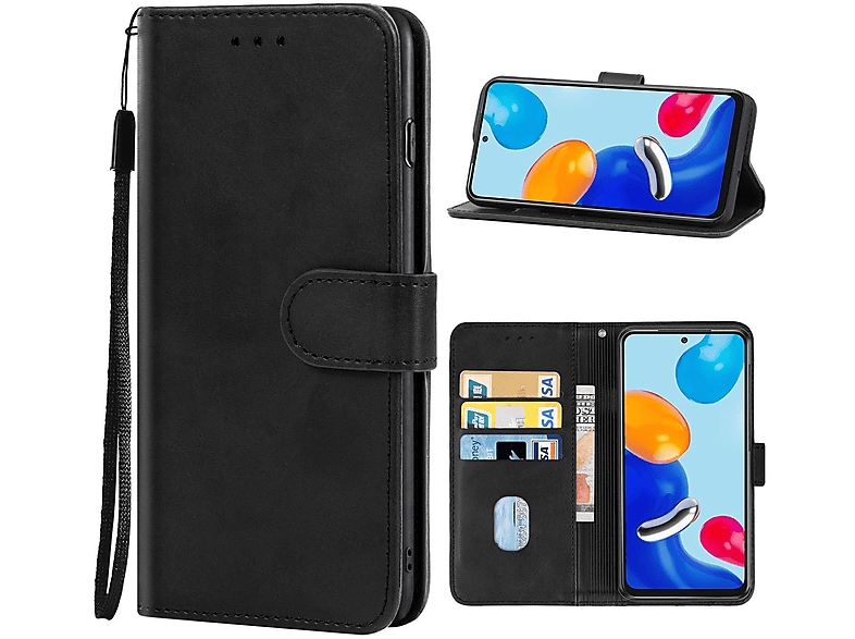 KÖNIG DESIGN Book Case, Bookcover, Xiaomi, Redmi Note 11 Global, Schwarz