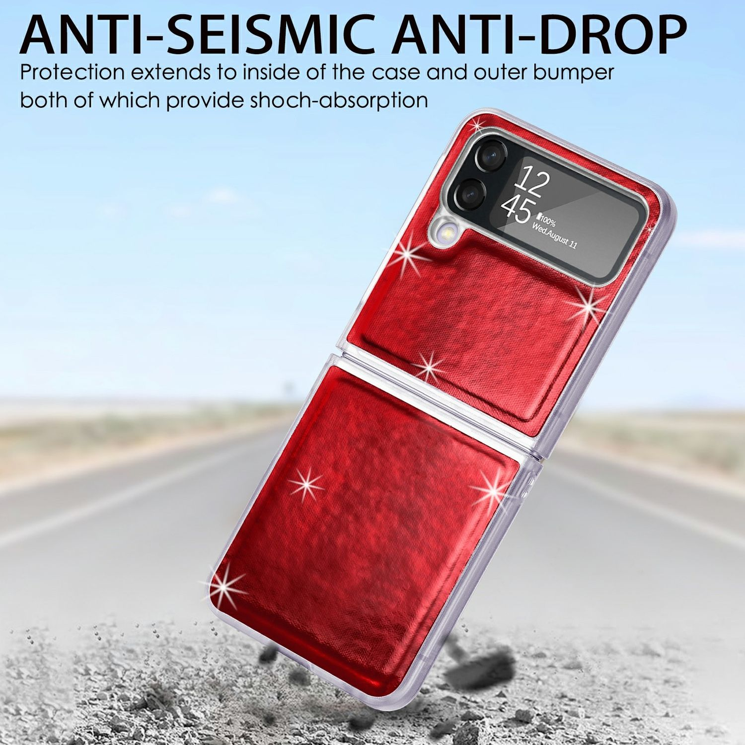 KÖNIG DESIGN Case, Backcover, Samsung, Z 5G, Rot Galaxy Flip4