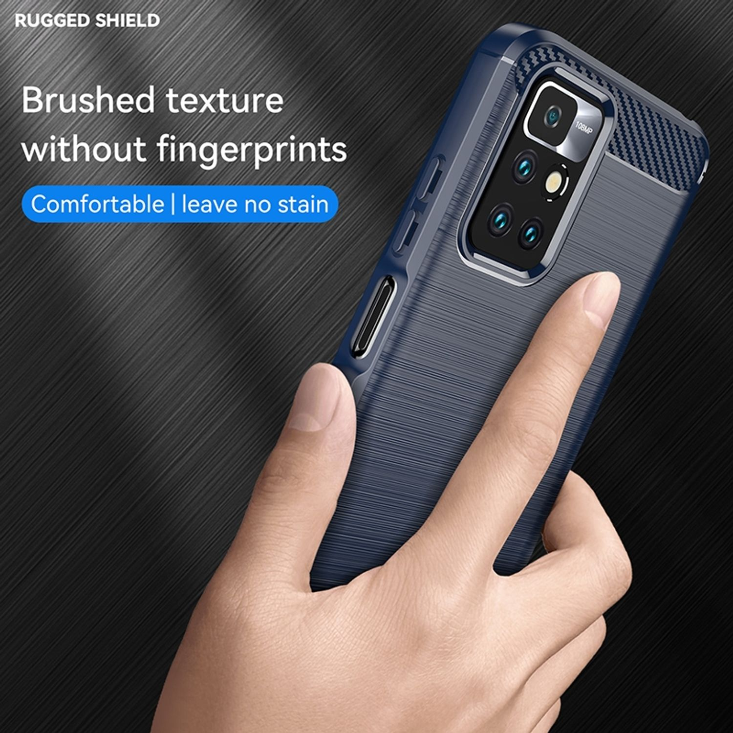 KÖNIG DESIGN Case, Backcover, Blau 2022, 10 Redmi Prime Xiaomi