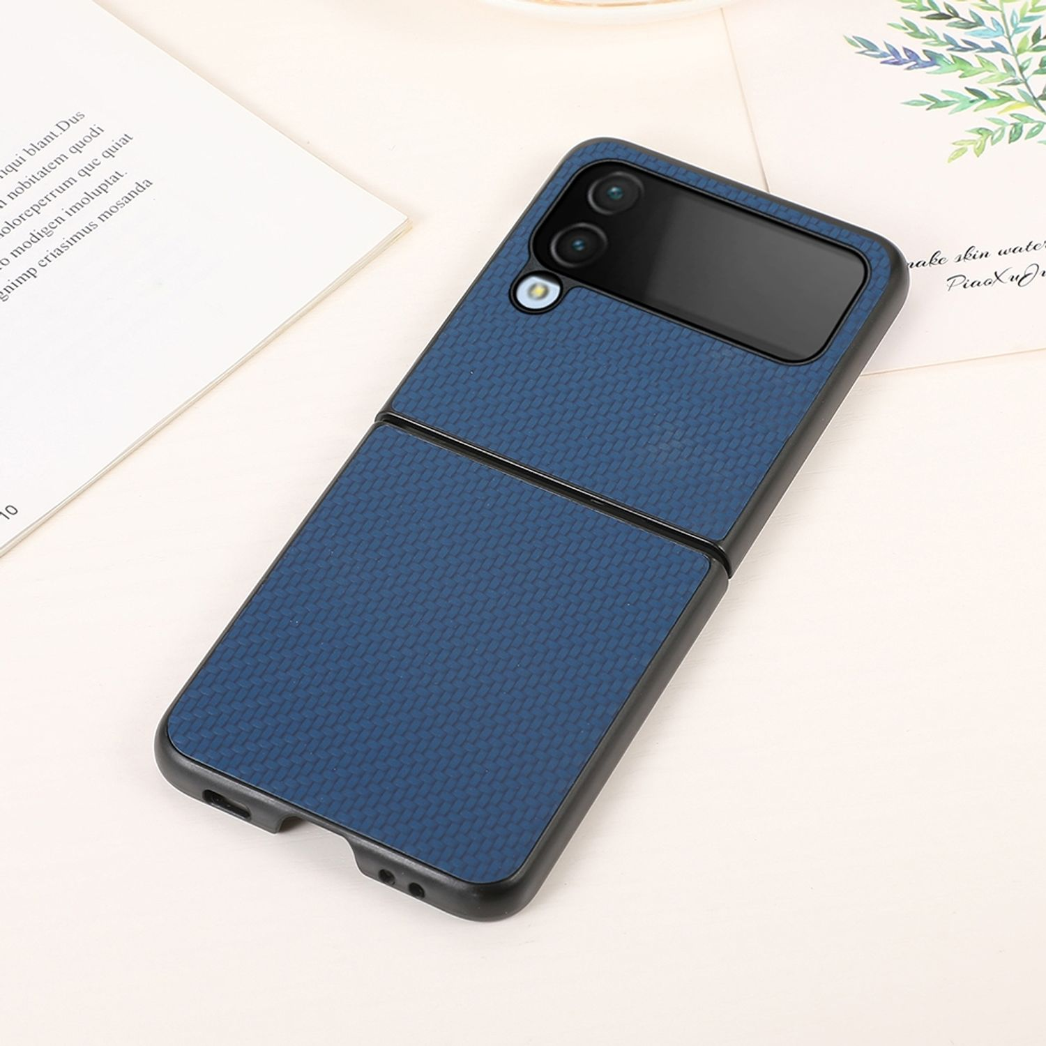 Case, Blau Backcover, Flip4 KÖNIG DESIGN Samsung, Z Galaxy 5G,