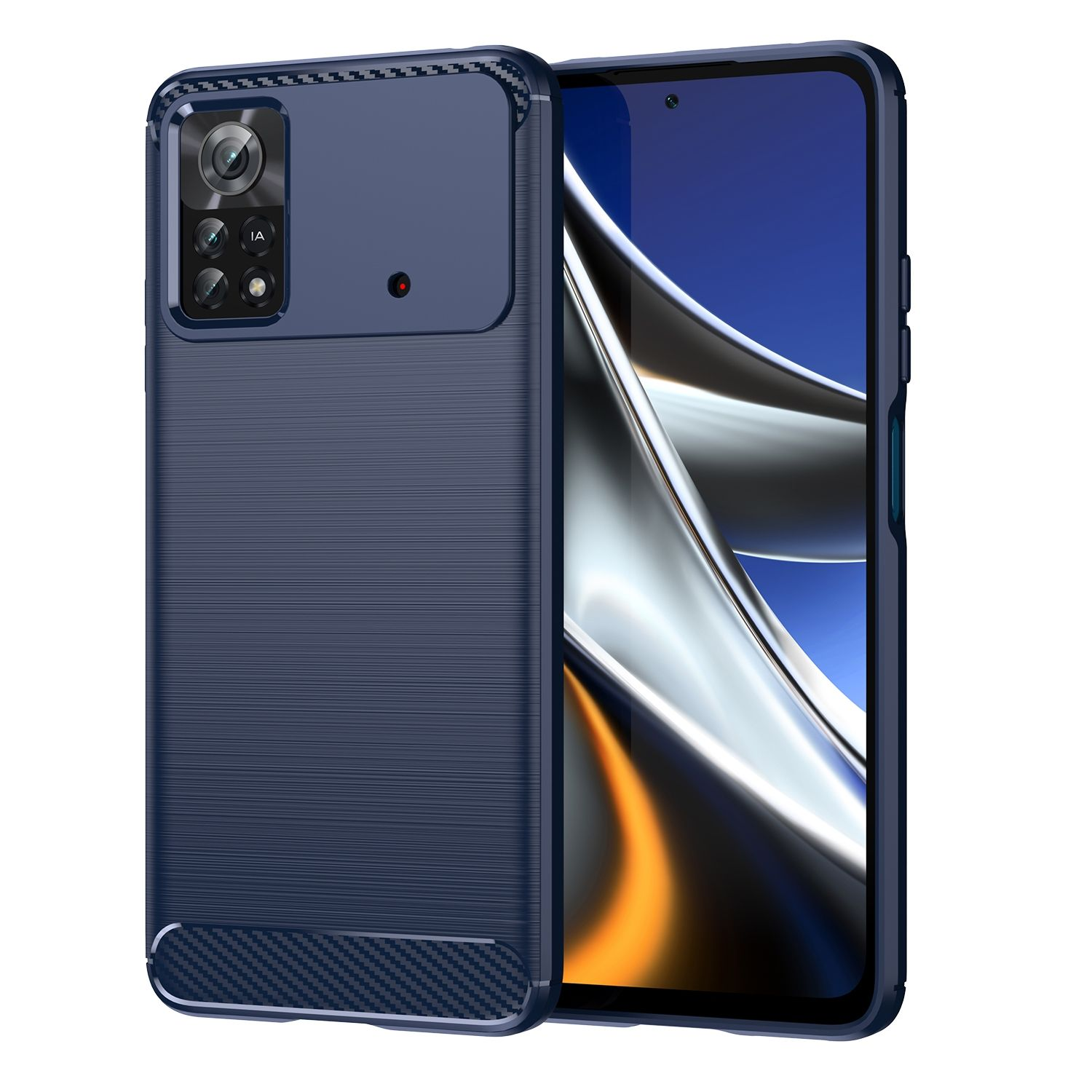 KÖNIG DESIGN Backcover, Case, Poco X4 Blau 5G, Xiaomi, Pro