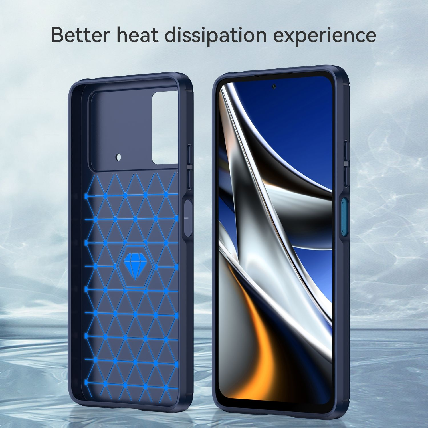 KÖNIG DESIGN X4 Pro Backcover, Blau 5G, Case, Xiaomi, Poco
