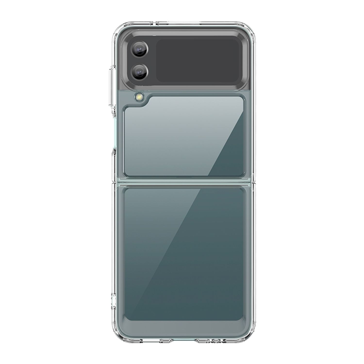 Samsung, DESIGN Backcover, Flip4 KÖNIG Case, Transparent Galaxy Blau 5G, Z
