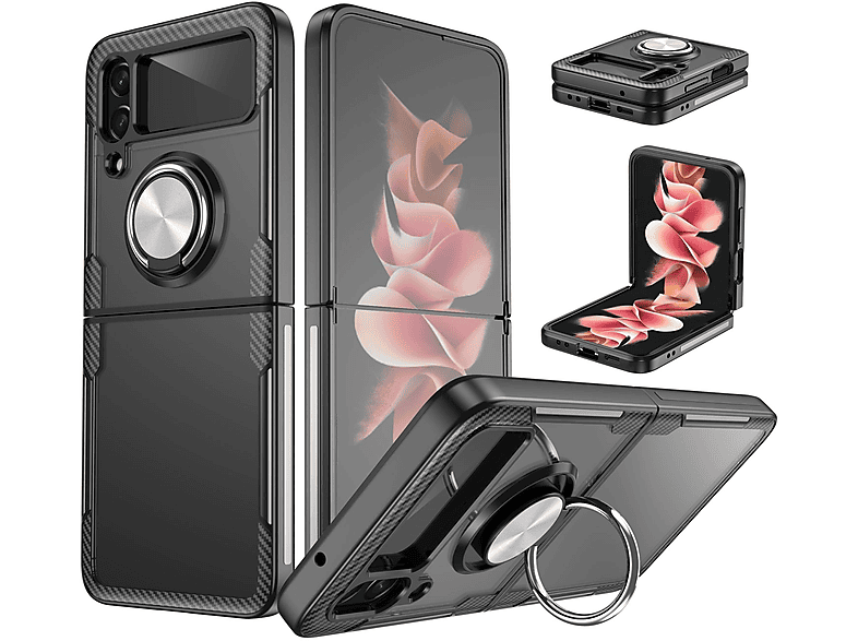 Samsung, Flip4 Z Galaxy KÖNIG Case, Schwarz 5G, DESIGN Silber Backcover,