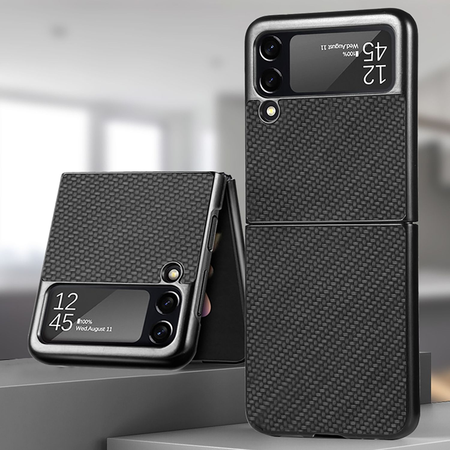 KÖNIG DESIGN Case, Galaxy Samsung, 5G, Schwarz Backcover, Z Flip4