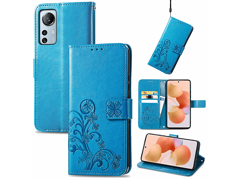 KÖNIG DESIGN Book Case, Bookcover, Xiaomi, 12 Lite, Blau