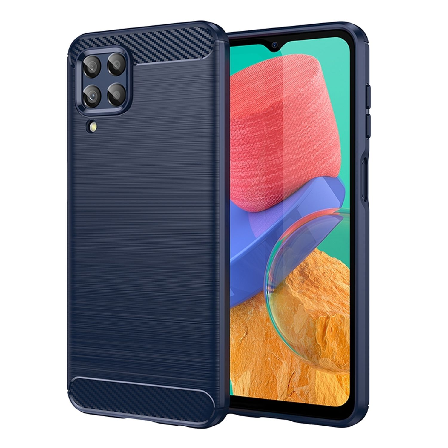 KÖNIG DESIGN Case, Backcover, Galaxy M33, Blau Samsung