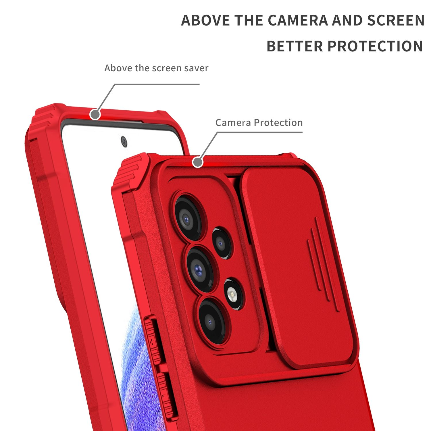 5G, Galaxy Case, Backcover, A53 Samsung, KÖNIG DESIGN Rot