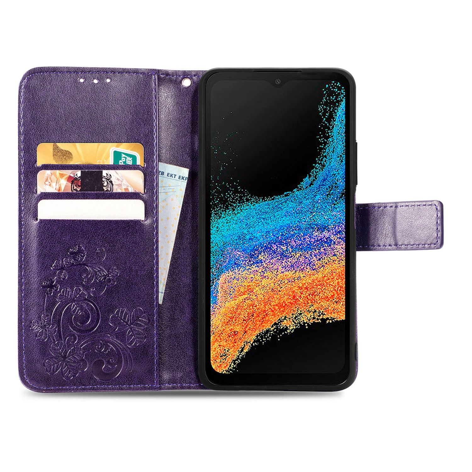 Samsung, Galaxy Xcover DESIGN Violett Bookcover, Case, Pro, 6 Book KÖNIG