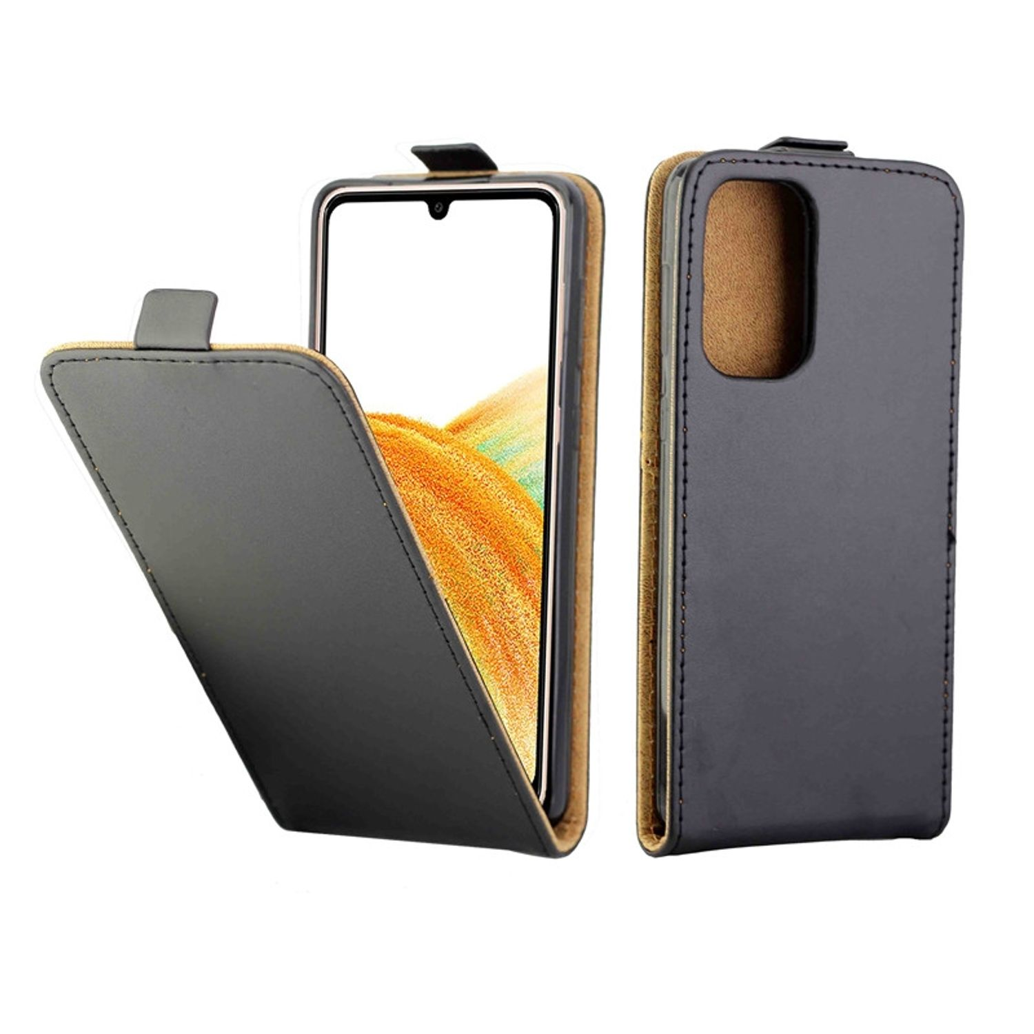 Schwarz Flip Galaxy Flipcase, 5G, Cover, KÖNIG Samsung, DESIGN A33