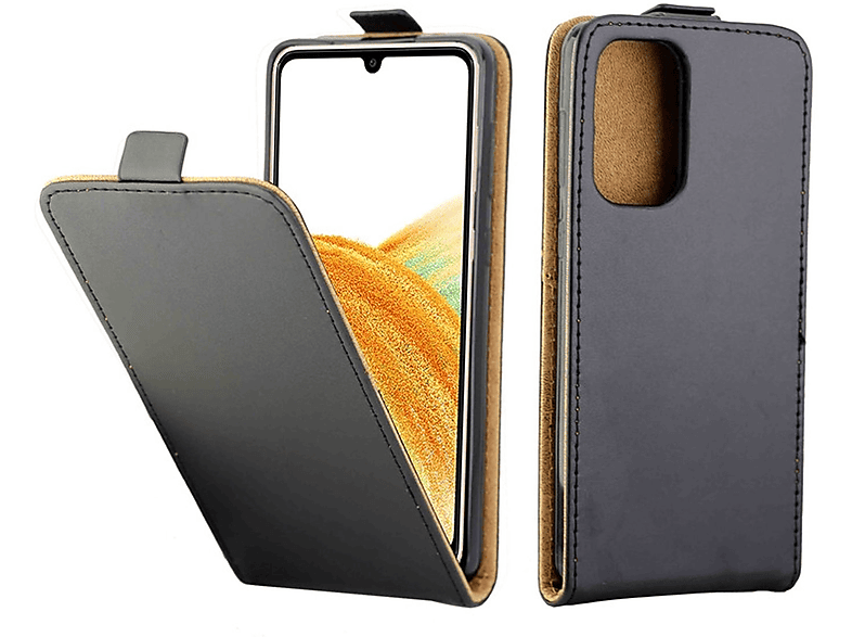 KÖNIG DESIGN Galaxy Samsung, Flipcase, Schwarz A33 Cover, Flip 5G