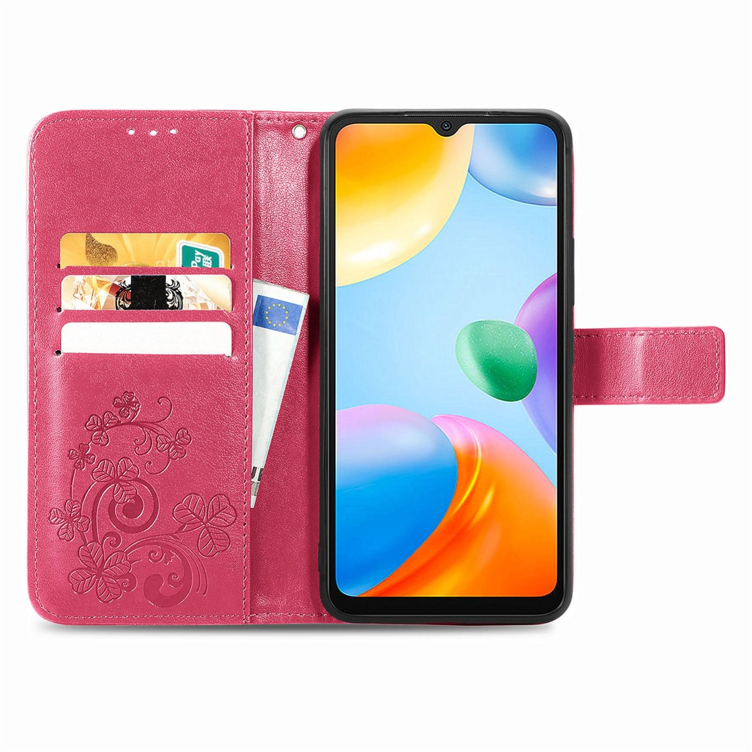 KÖNIG DESIGN 10C, Xiaomi, Bookcover, Magenta Case, Book Redmi