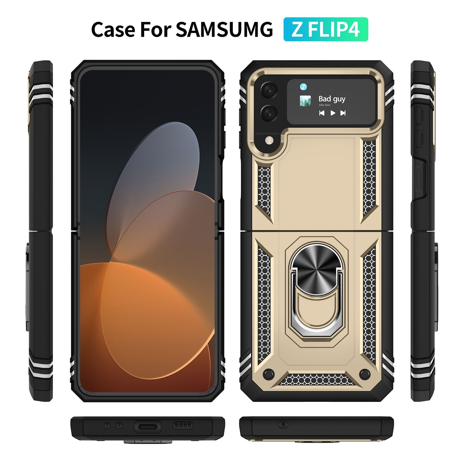 Z DESIGN Gold Backcover, Samsung, KÖNIG Case, 5G, Galaxy Flip4