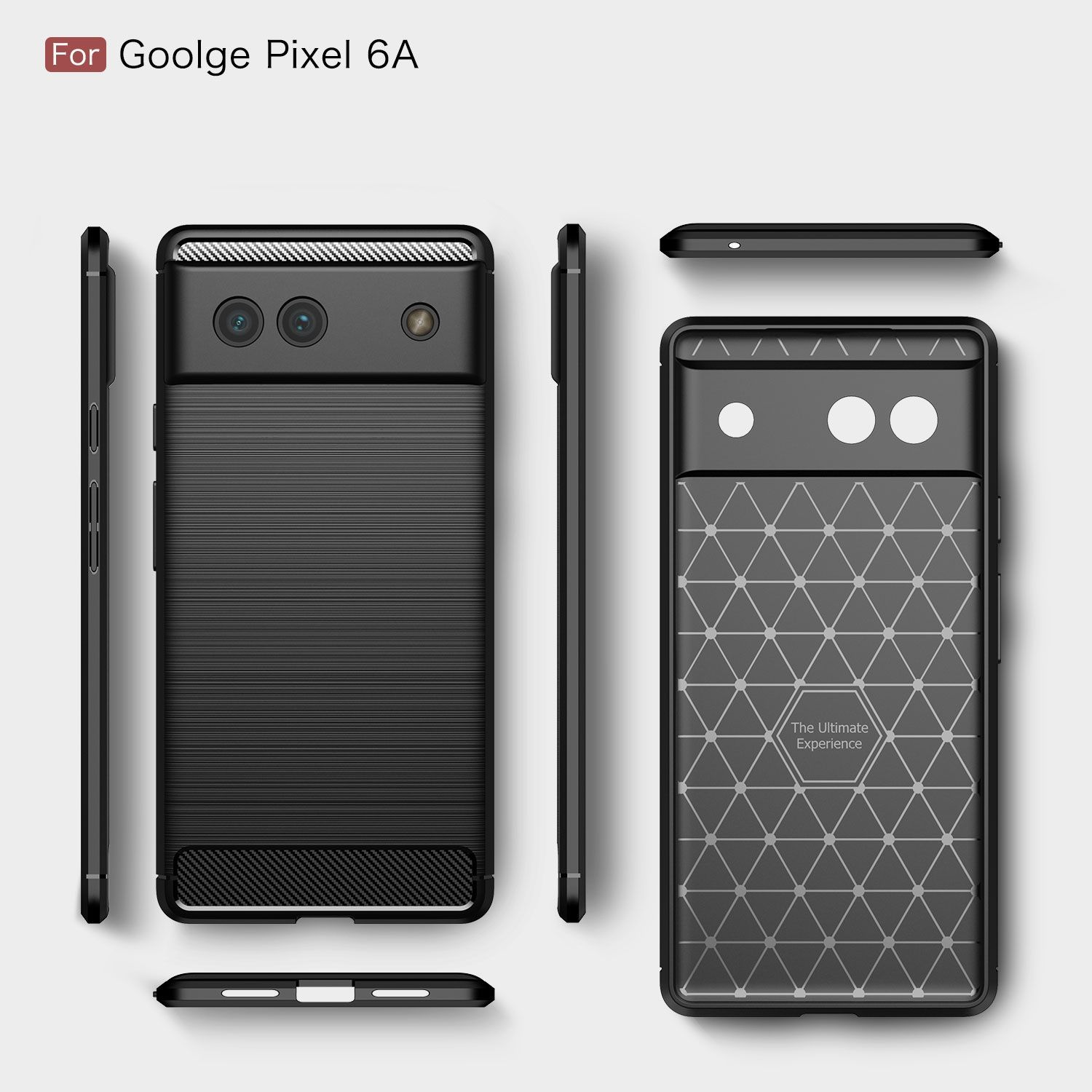 Pixel Schwarz 6A, Backcover, DESIGN KÖNIG Google, Case,