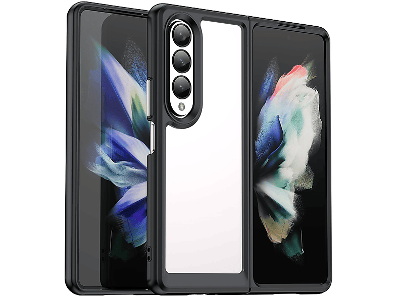 KÖNIG DESIGN Case, Backcover, Samsung, 5G, Z Schwarz Fold4 Galaxy