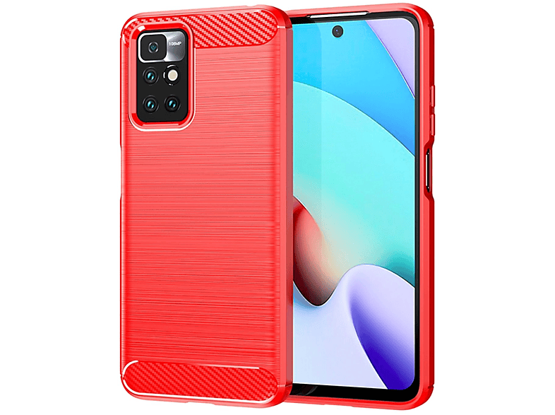 Backcover, Xiaomi, Rot 10 Case, KÖNIG 10 Prime, Redmi DESIGN /