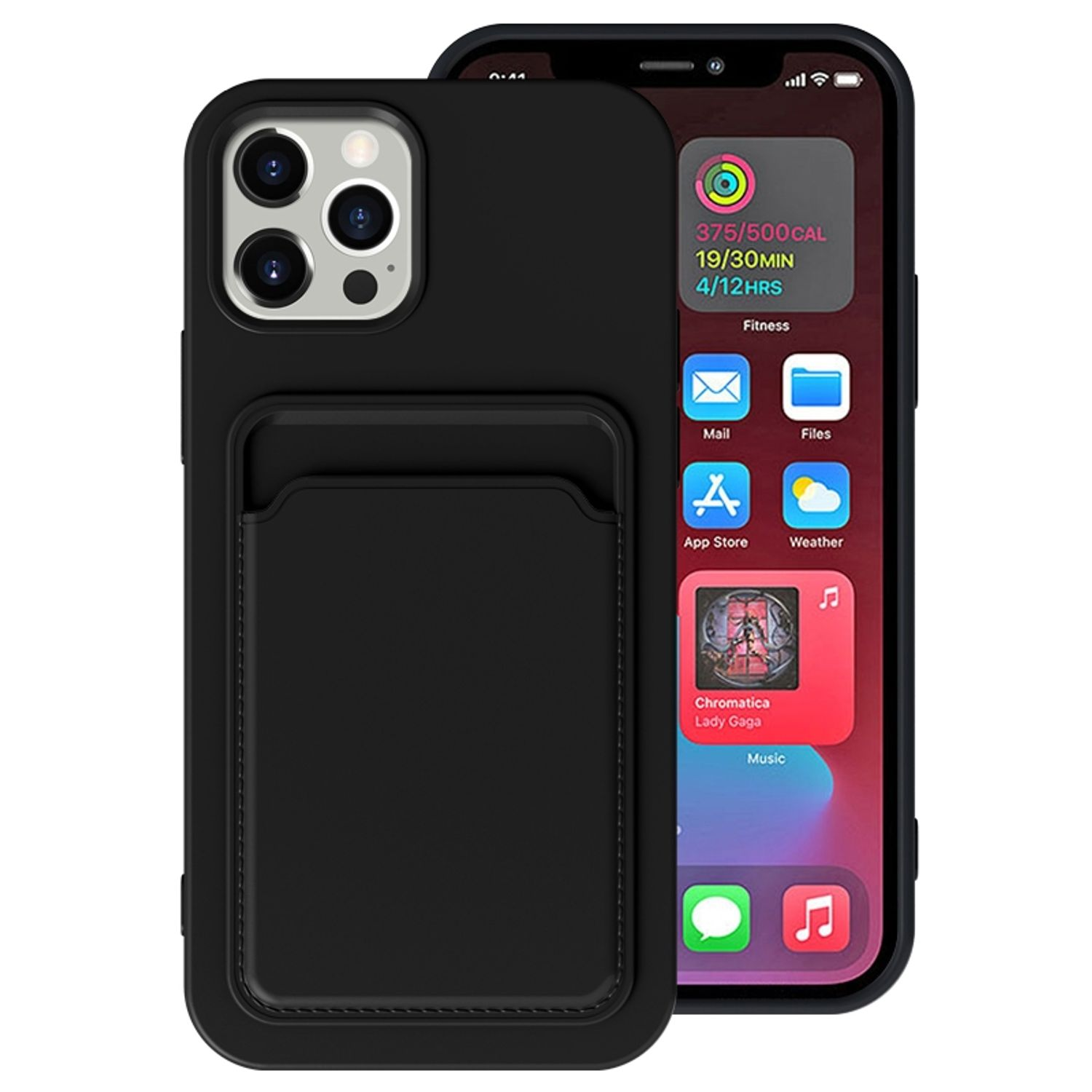 Schwarz Apple, iPhone KÖNIG Case, Backcover, DESIGN 13,