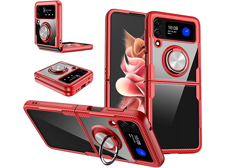 KÖNIG DESIGN Case, Backcover, Samsung, Galaxy Z Flip3 5G, Rot